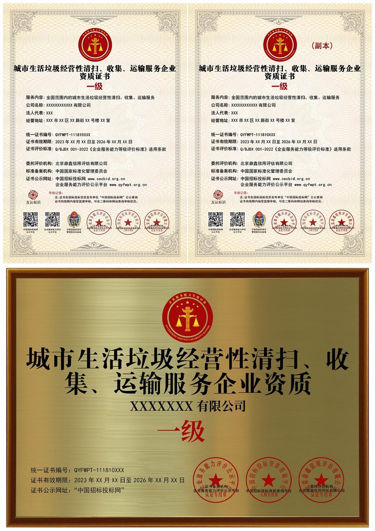 城市生活垃圾经营性清扫收集运输服务企业资质证书与环卫保洁资质详解